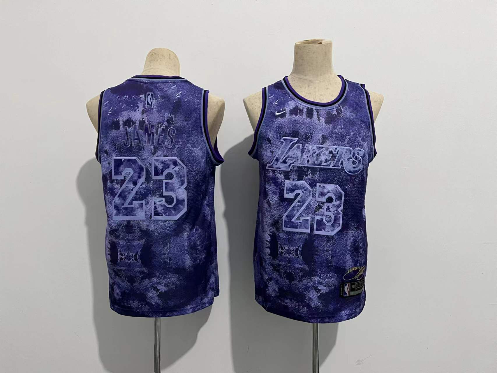 Men Los Angeles Lakers #23 James Purple Nike Selected Edition NBA Jersey